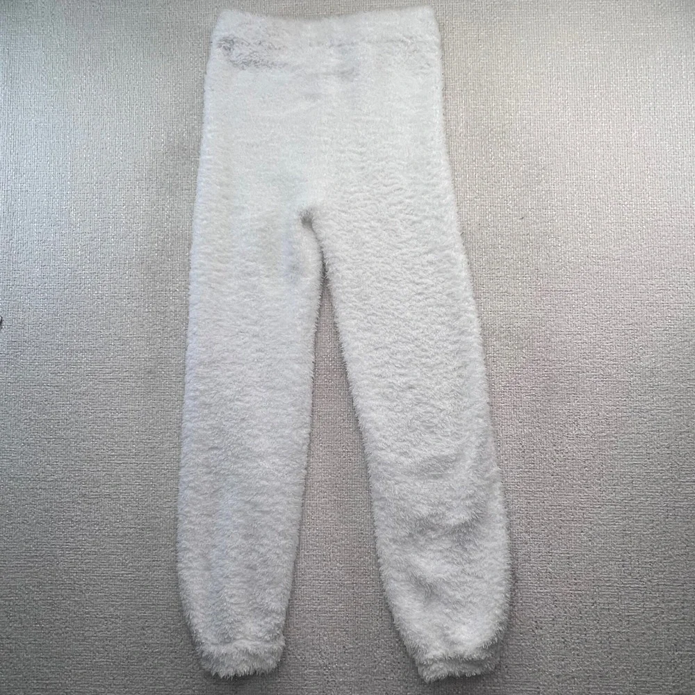 Aritzia The Group Babaton Fuzzy Cozy Lounge Joggers‎ White Women's Size Small